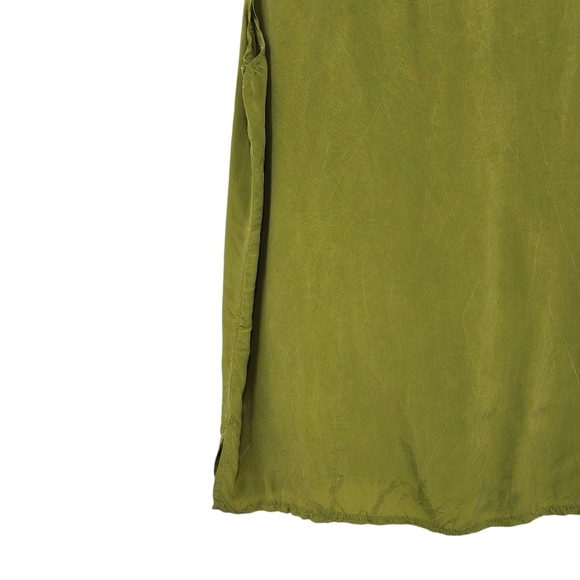 Bodil Women's Solid Peasant Style Lightweight Tank Top Green- L - Picture 4 of 7